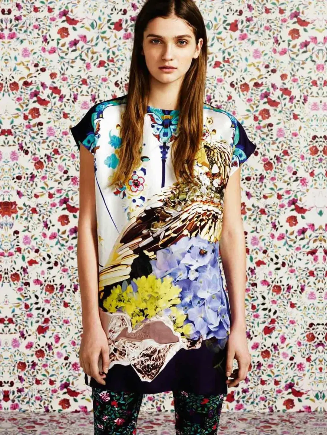 Mary Katrantzou Silk Mini Dress Print Size 8 for rent on The Volte - main image