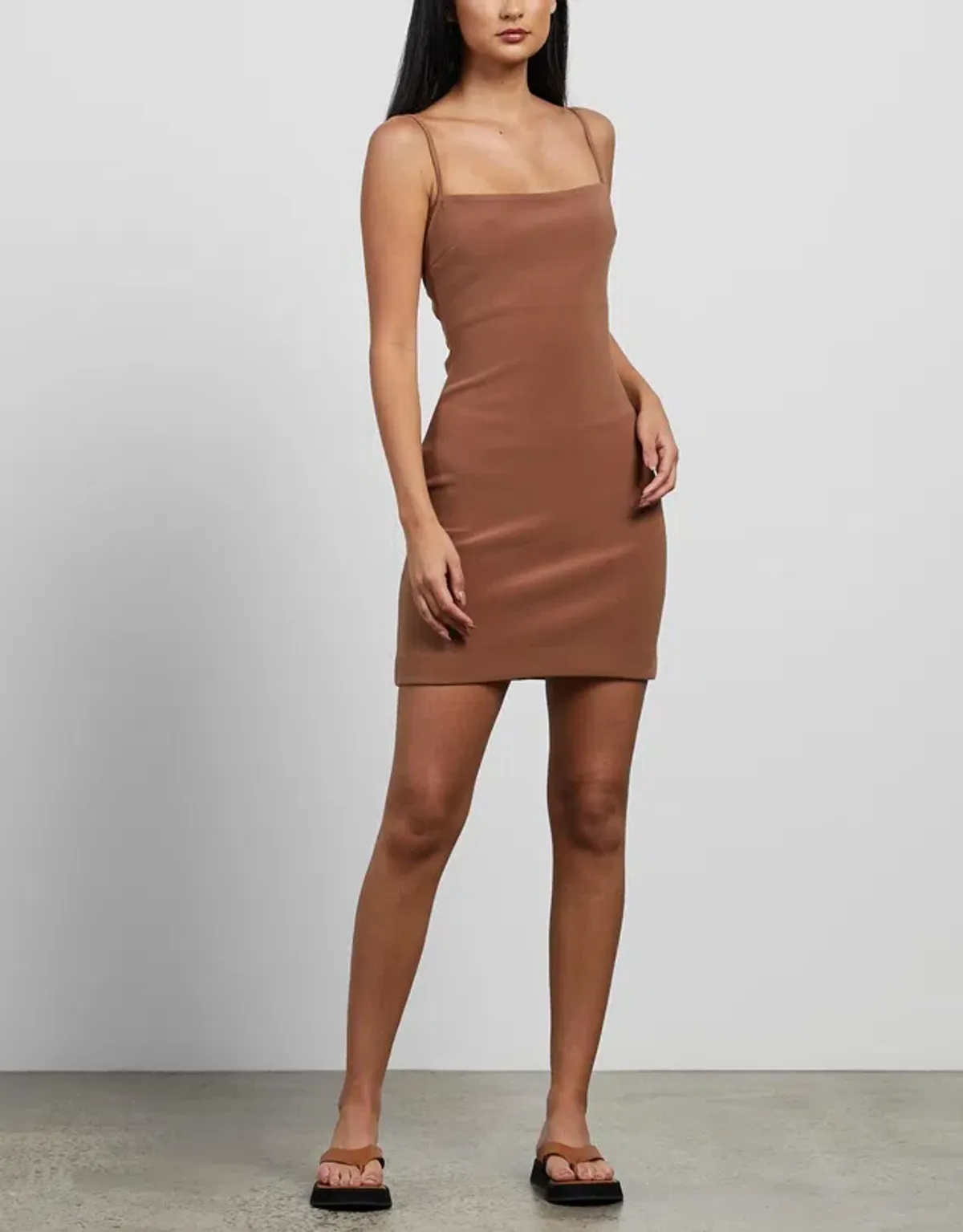Bec & Bridge Maddison Mini Dress Brown Size 8 for rent on The Volte - main image