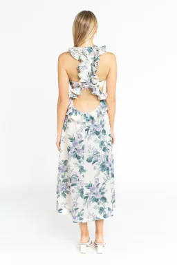 Zimmermann Cassia Ruffle Midi Dress Print 6 for rent on The Volte - image 2
