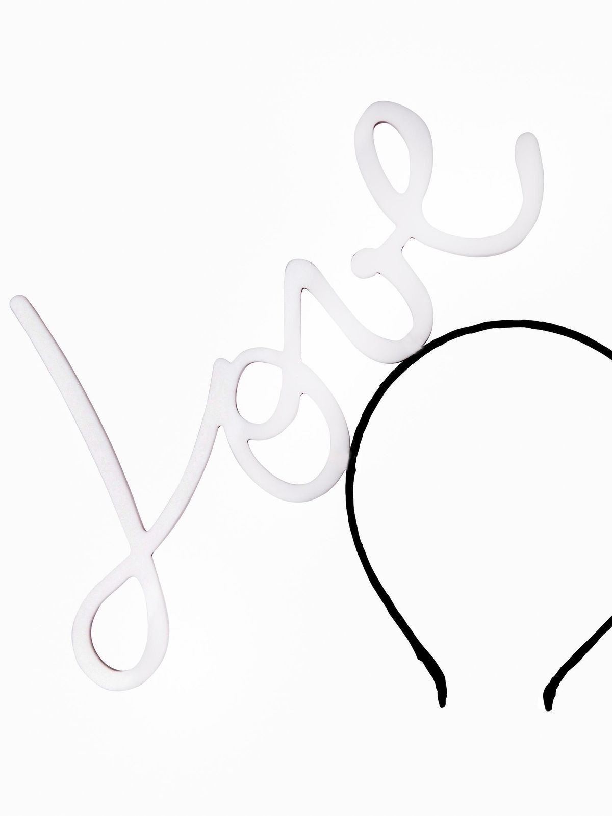 ''LOVE LETTERS'' HEADPIECE IN WHITE for rent on The Volte - main image