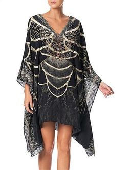 Camilla Under A Full Moon Kaftan with Button Up Sleeves Print Size 12 for rent on The Volte - image 1