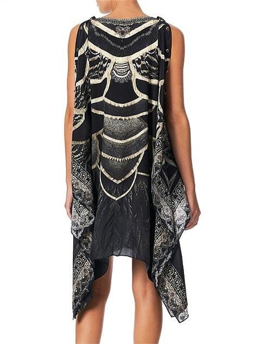 Camilla Under A Full Moon Kaftan with Button Up Sleeves Print Size 12 for rent on The Volte - main image