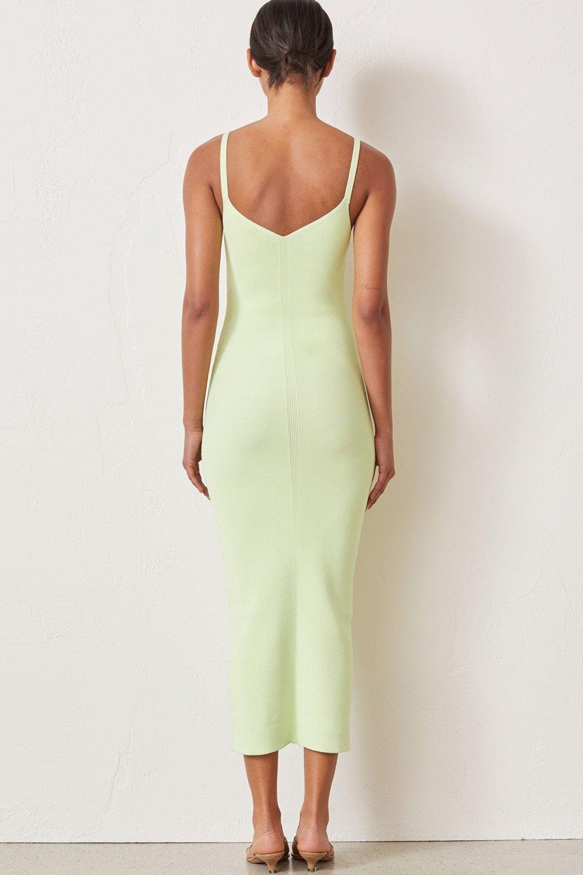 Bec and Bridge Citrus Club Knit Midi Dress Green Size - Image 4