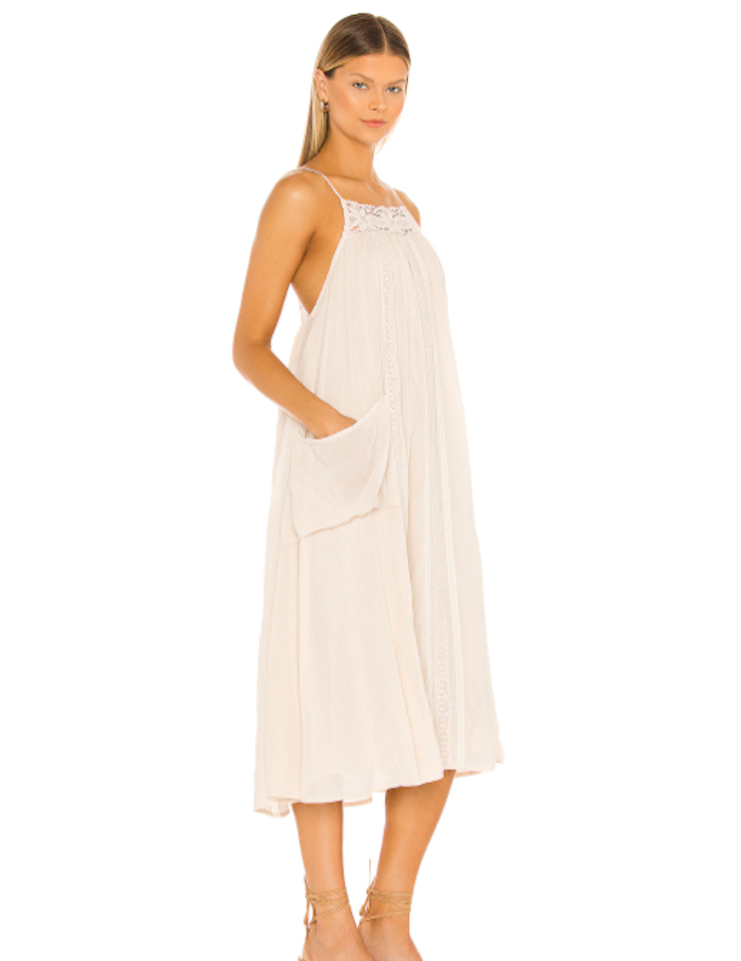 Spell Harmony Strappy Dress Cream Size 8 for rent on The Volte - main image