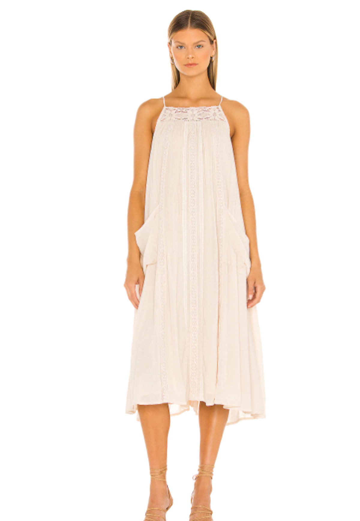 Spell Harmony Strappy Dress Cream Size 8 for rent on The Volte - main image