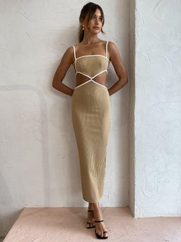Bec and Bridge Coyote Midi Dress Camel Size 6 for rent on The Volte - image 4
