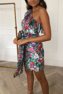 Talulah Better Together One Shoulder Mini Dress Floral Print Size 8 for rent on The Volte - image 5