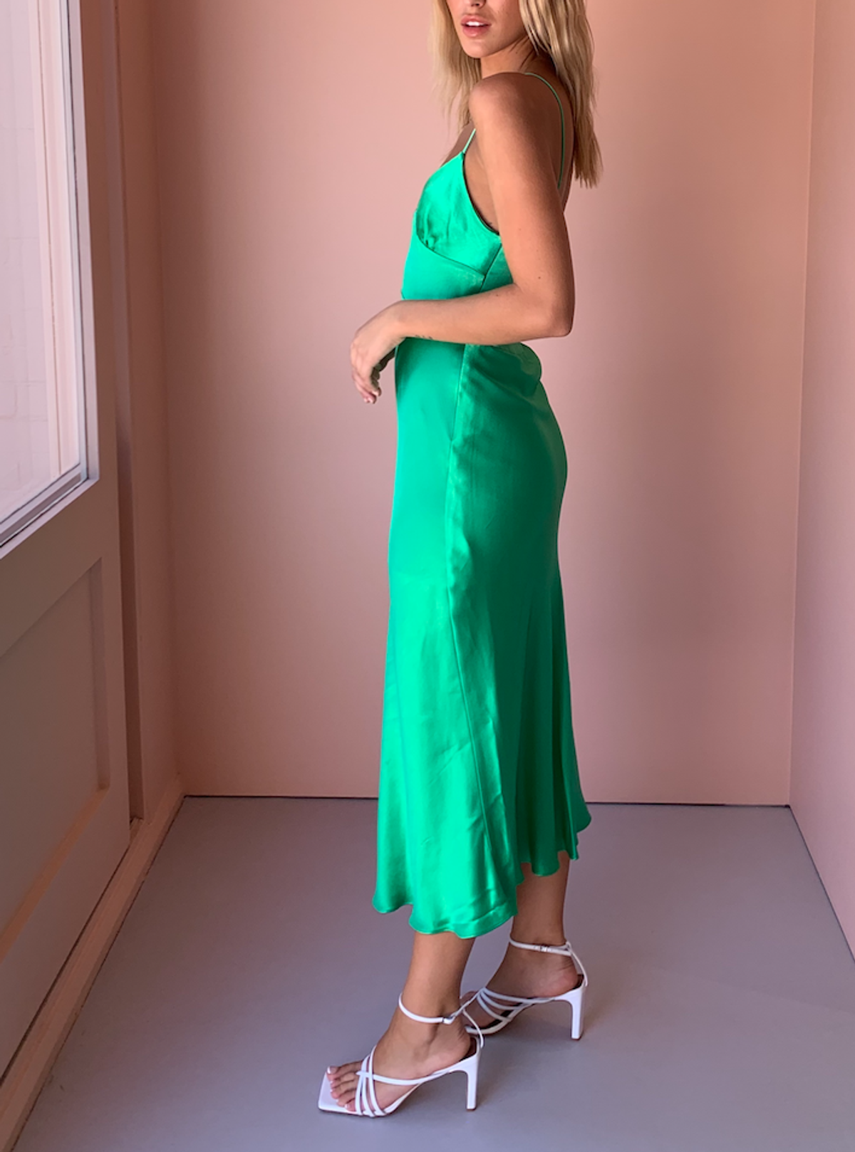 Bec & Bridge Loren Midi Dress - Green - Size 10 - Image 3