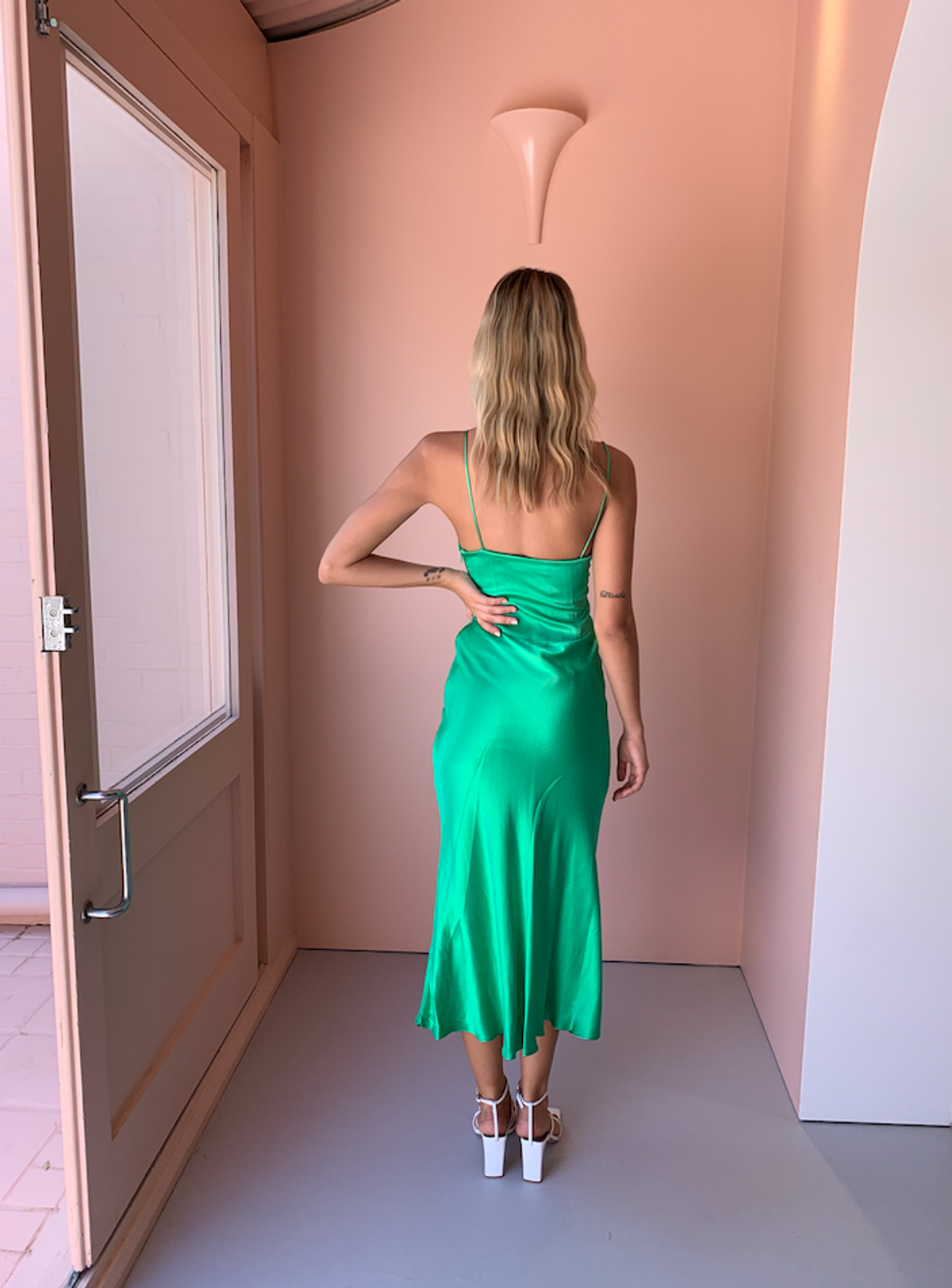 Bec & Bridge Loren Midi Dress - Green - Size 10 - Image 2