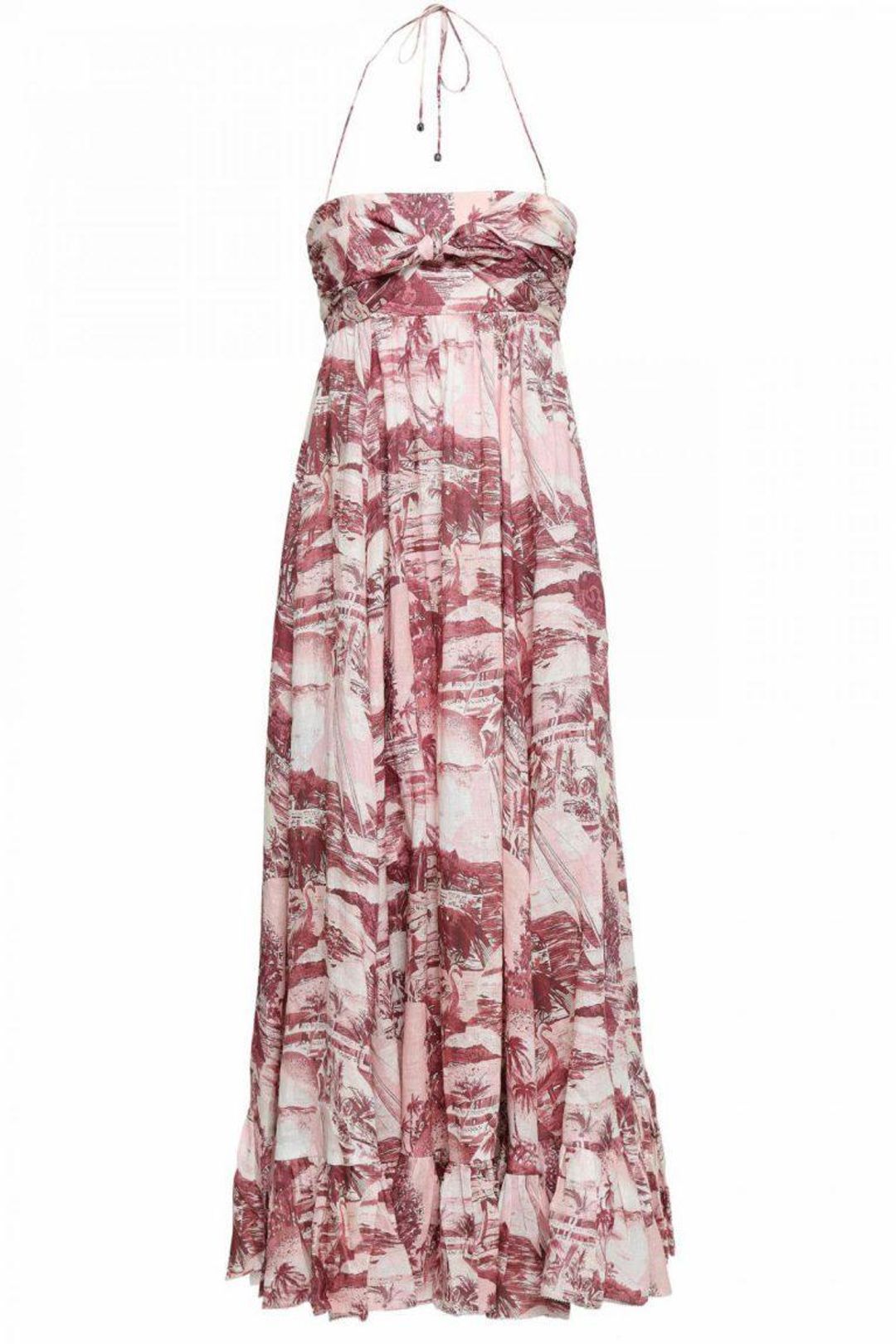 Zimmermann Linen Kali Hawaiian Dress Print Size 8 for rent on The Volte - main image