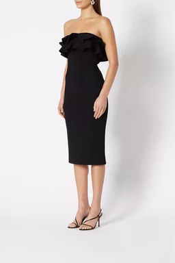 Scanlan Theodore Crepe Knit Strapless Dress Black Size 8 for rent on The Volte - image 2