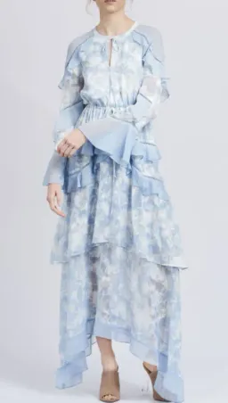 Morning Frost Maxi Dress in Bluebell for rent on The Volte - image 1