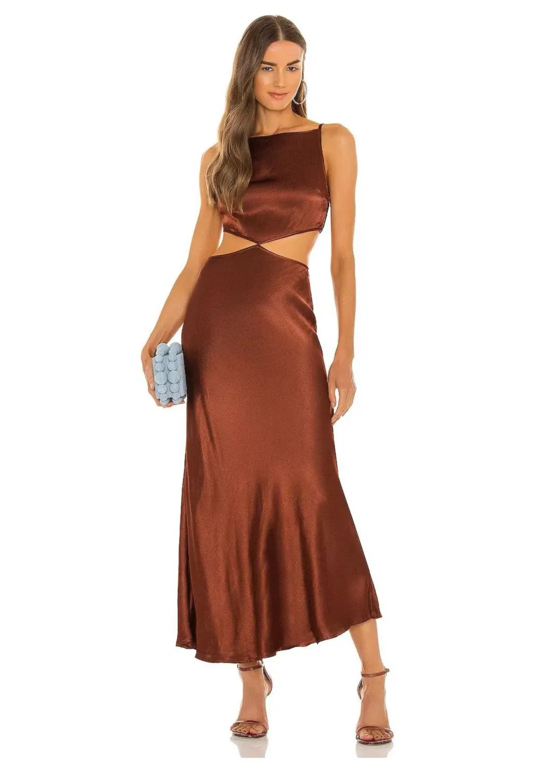 Bec & Bridge Camilla Cut Out Dress Cherry Size 8 for rent on The Volte - main image