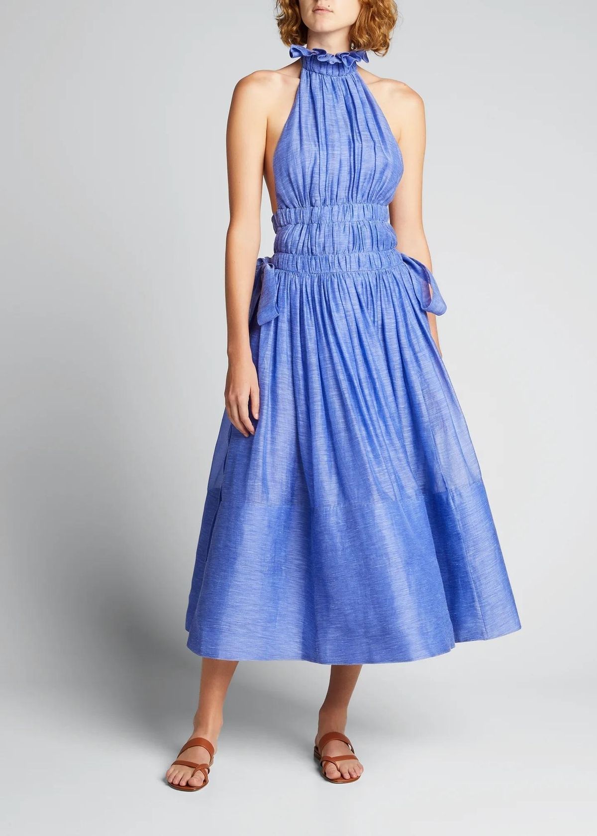 Zimmermann Luminous Halter Gown Cornflower Blue Size 6 for rent on The Volte - main image