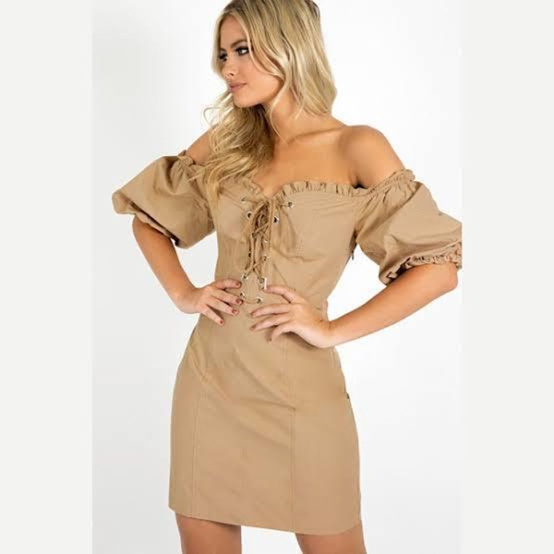 I Am Gia Alya Dress Brown Size 8 for rent on The Volte - main image