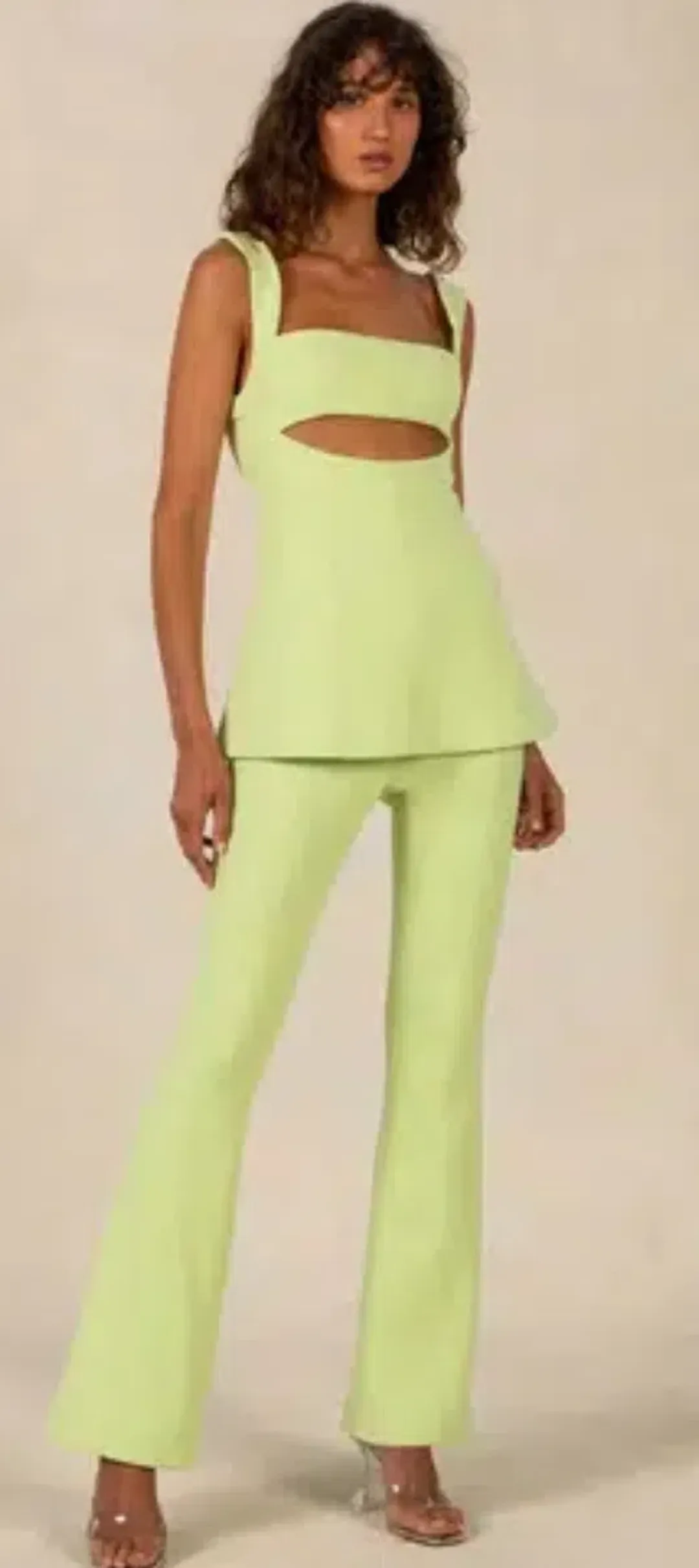 MISHA Costanza Jumpsuit Green Size 10 for rent on The Volte - main image