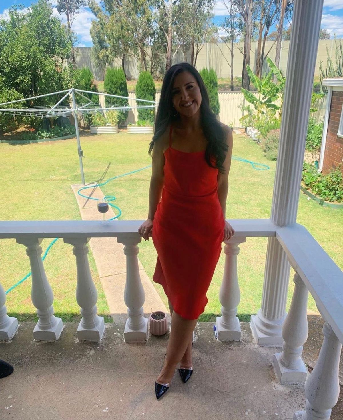 Red kookai slip dress for rent on The Volte - main image