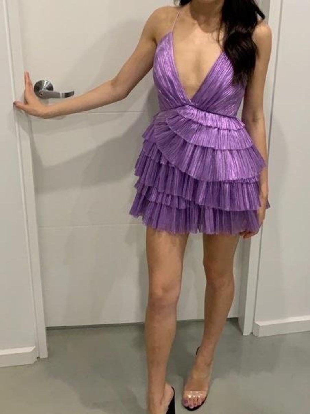 Alice McCall Don’t Be Shy Mini Dress Purple Size 4 for rent on The Volte - main image