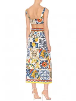 Dolce & Gabbana Majolica Print Two Piece Set Print Size 8 for rent on The Volte - image 2