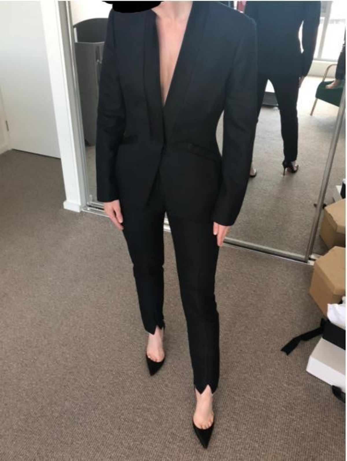 Sass and Bide tuxedo suit black size 8 for rent on The Volte - main image