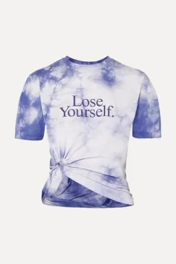 Paco Rabanne Stretch Jersey Wrap Skirt & Lose Yourself Tie Dye Shirt Set Print Size 8 for rent on The Volte - image 7