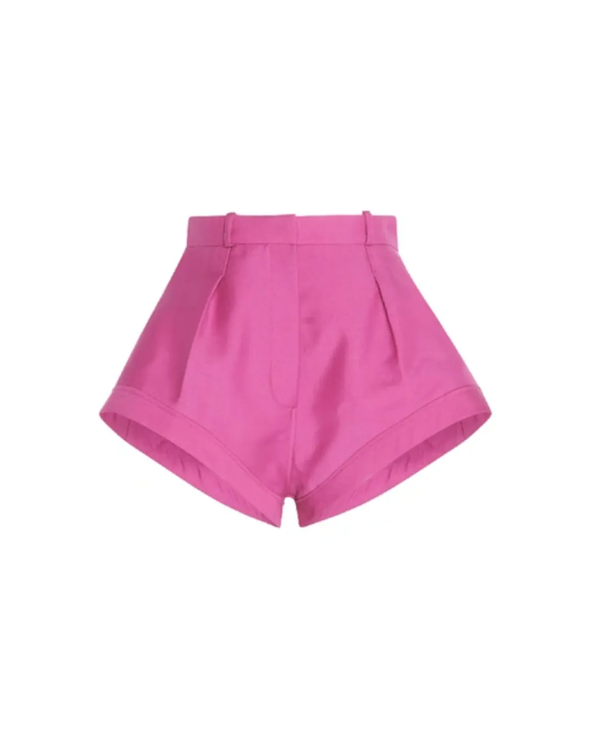 Jacquemus High Waist Wool Gabardine Shorts Pink Size AU 8 - Image 4