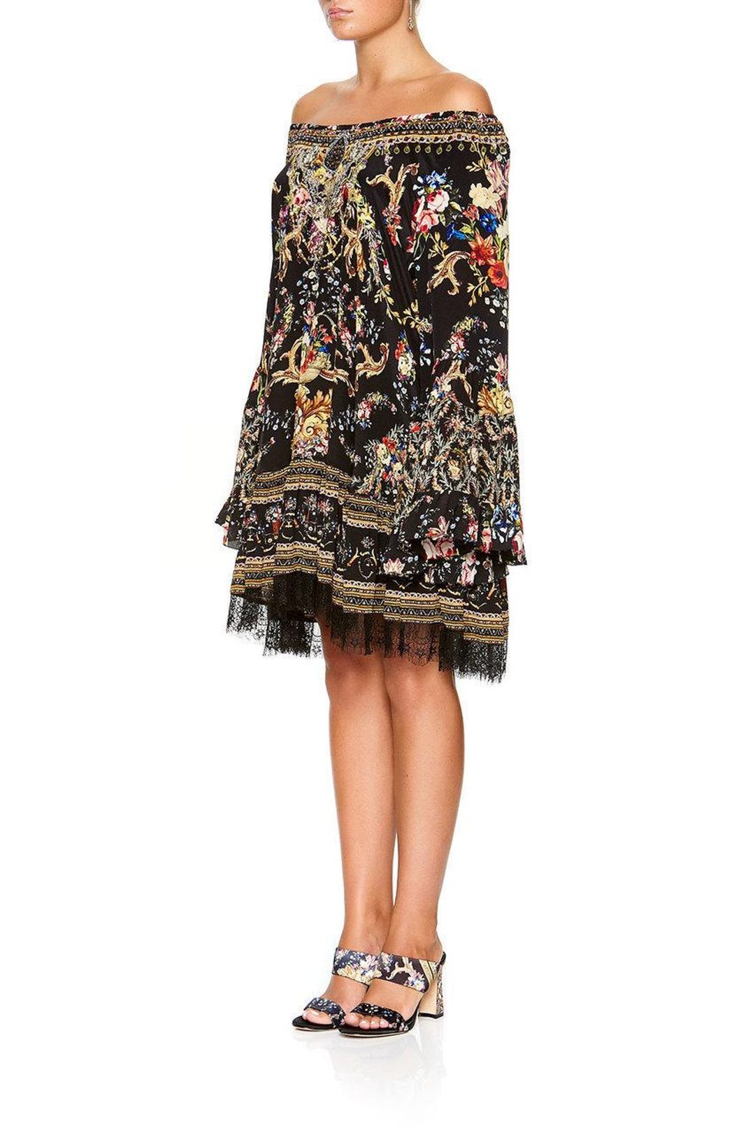 Camilla "Friend In Flora" A Line Frill Dress Size 10 for rent on The Volte - main image