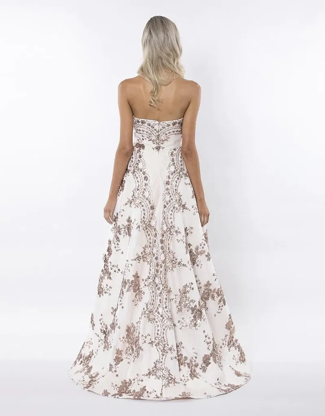 Bariano Makes Us Girls Mesh Ballgown Pink Size 10 for rent on The Volte - main image