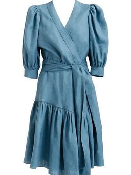 Ginger & Smart Wrap dress Blue size 8 for rent on The Volte - image 1