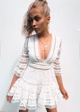 Zimmermann Lovelorn Flutter Mini Dress Ivory Size 0 / AU 8 for rent on The Volte - image 4