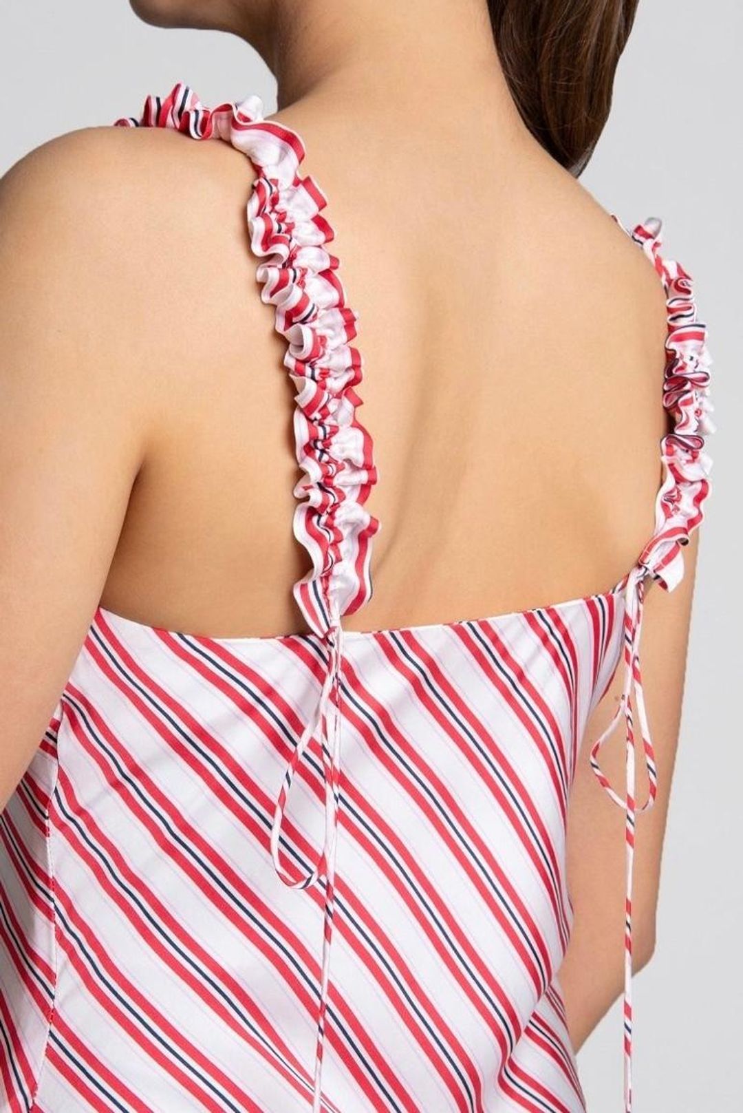 Rebecca Valance Marrakech Mini Red Stripe Dress Size 10 for rent on The Volte - main image