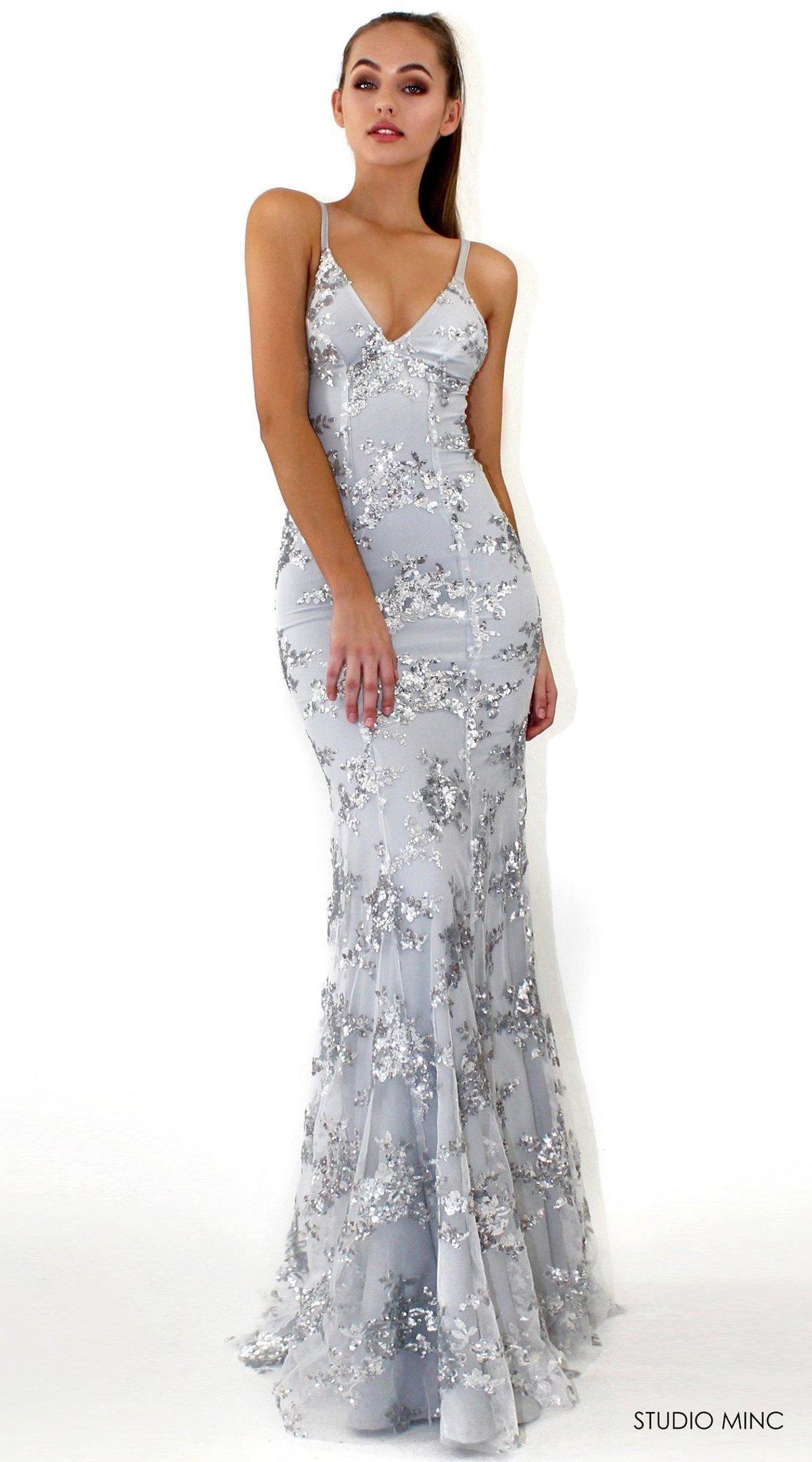 Silver Jadore Studio Minc Dress for rent on The Volte - main image