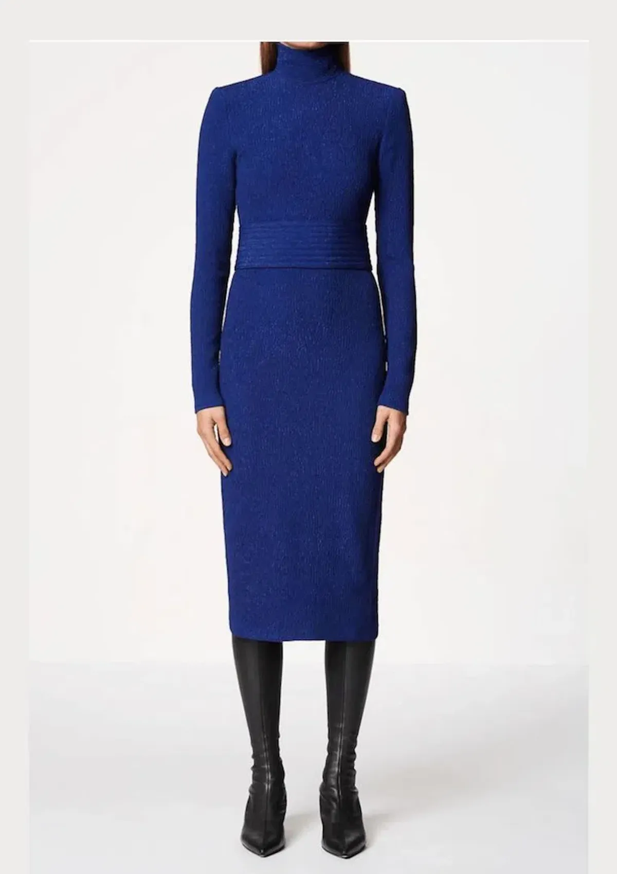 Scanlan Theodore Reptile Stretch Dress Blue One Size - Image 1