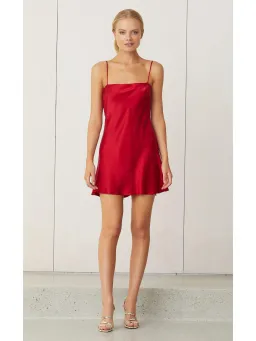 Bec & Bridge Classic Mini Dress Crimson Size AU 6 for rent on The Volte - image 1