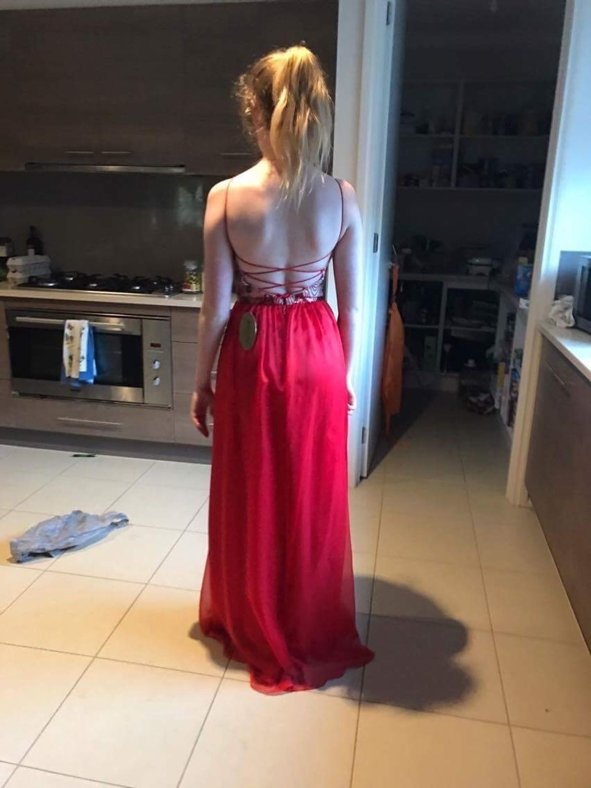 Red Bariano Dress for rent on The Volte - main image