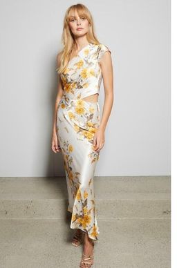 Bec & Bridge Matilde Asym Midi Dress Floral Size 10 for rent on The Volte - image 1