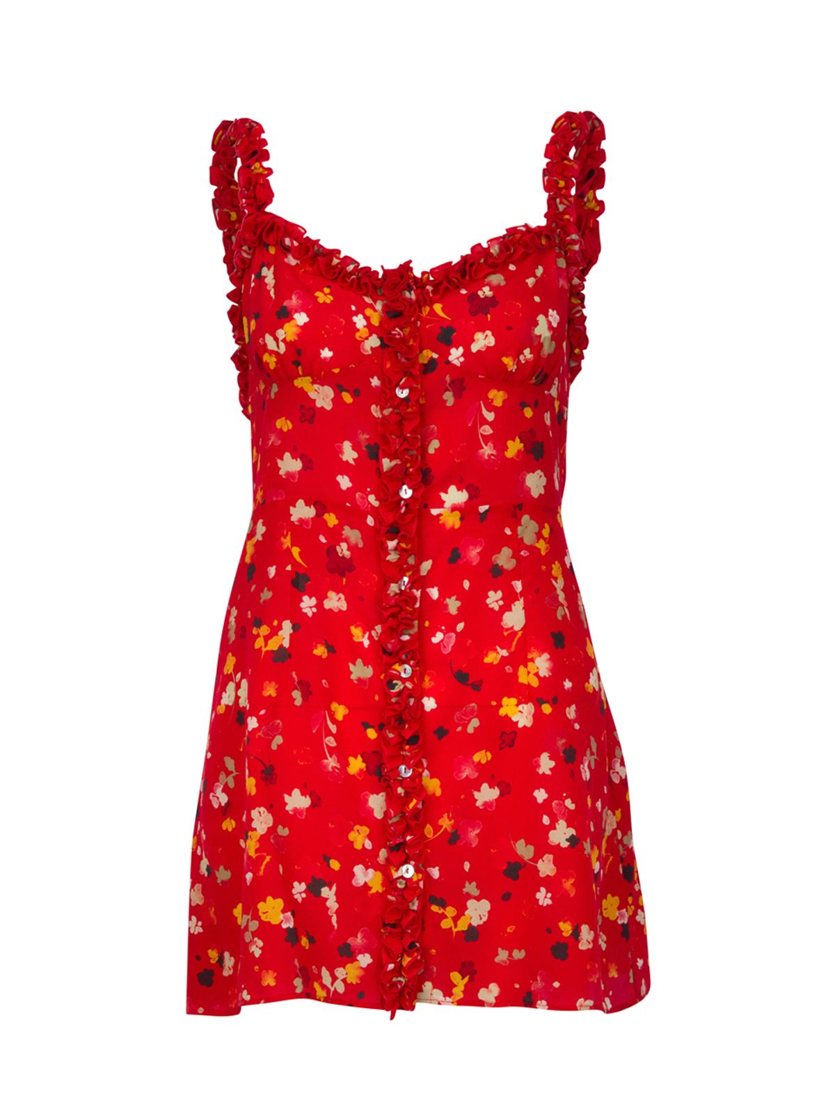 Realisation Par Julia Mini Dress Rouge Fleur Size 4 - Image 6
