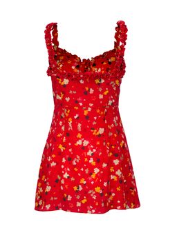Realisation Par Julia Mini Dress Rouge Fleur Size 4 for rent on The Volte - image 7