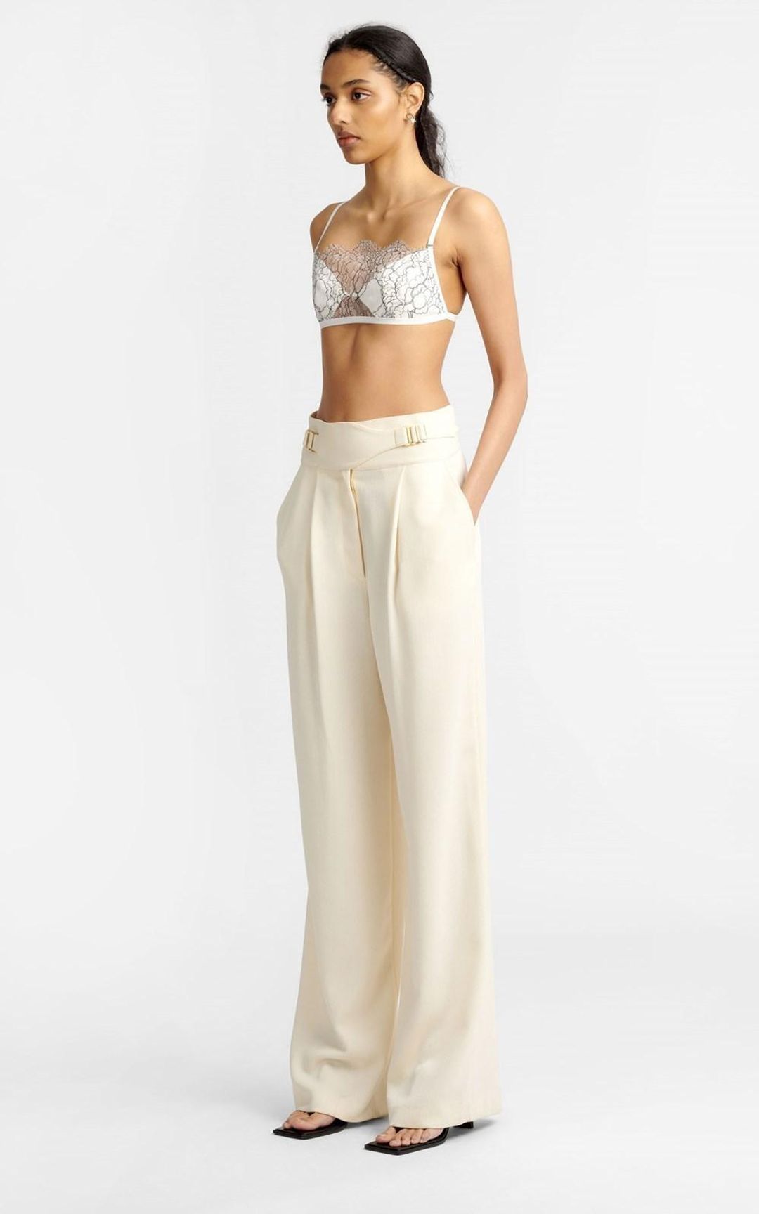 Dion Lee Trace Lace Bandeau white size 8 for rent on The Volte - main image