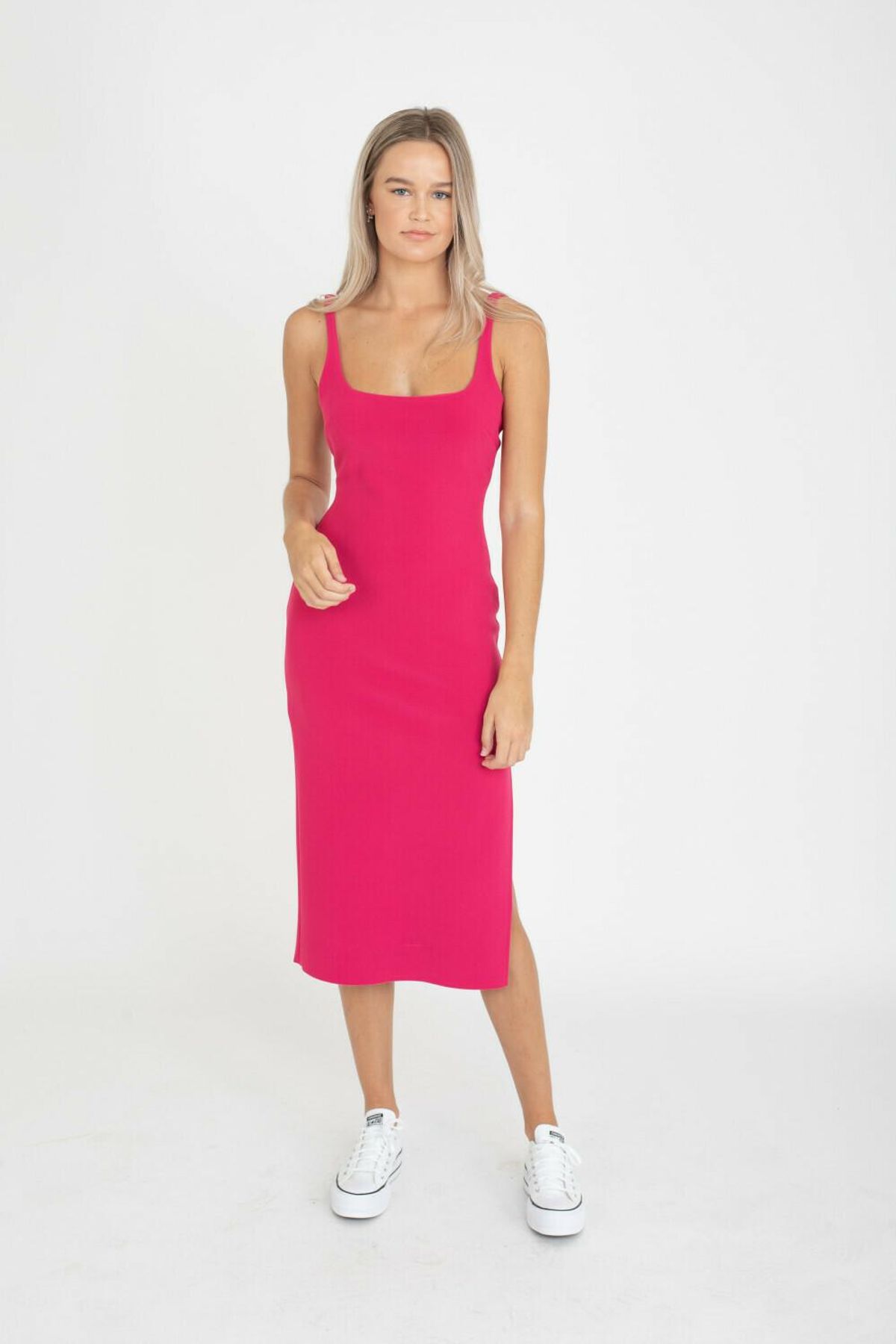 Bec & Bridge Valentine Midi Dress Pink Size 6 - Image 1