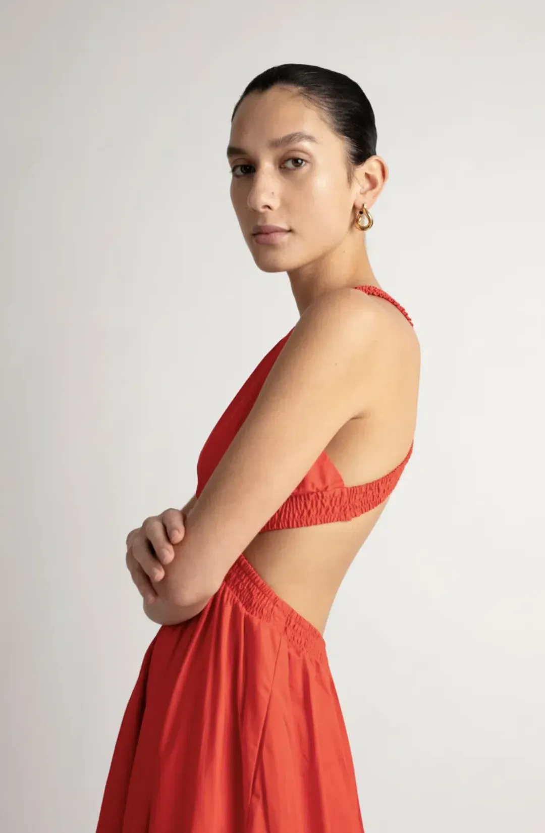Camilla and Marc Pollina Midi Dress Red Size 10 for rent on The Volte - main image
