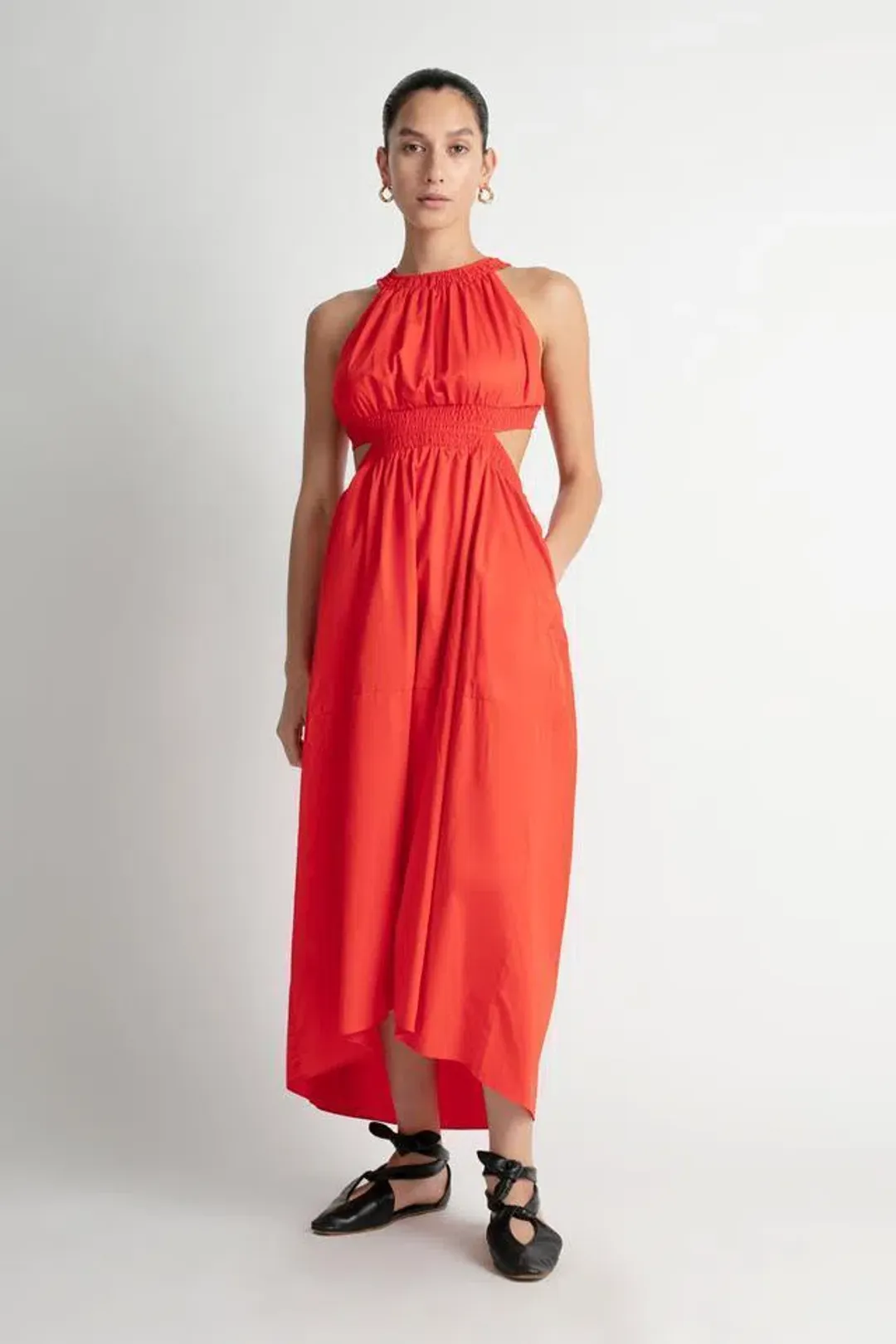 Camilla and Marc Pollina Midi Dress Red Size 10 for rent on The Volte - main image