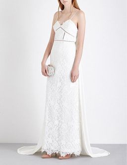 SELF PORTRAIT WHITE ANGELICA BRIDAL DRESS - SIZE 8 AU/4 US (RRP $1250) for rent on The Volte - image 2