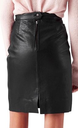 Aje Martin Leather Pencil Skirt Black Size 6 for rent on The Volte - image 3