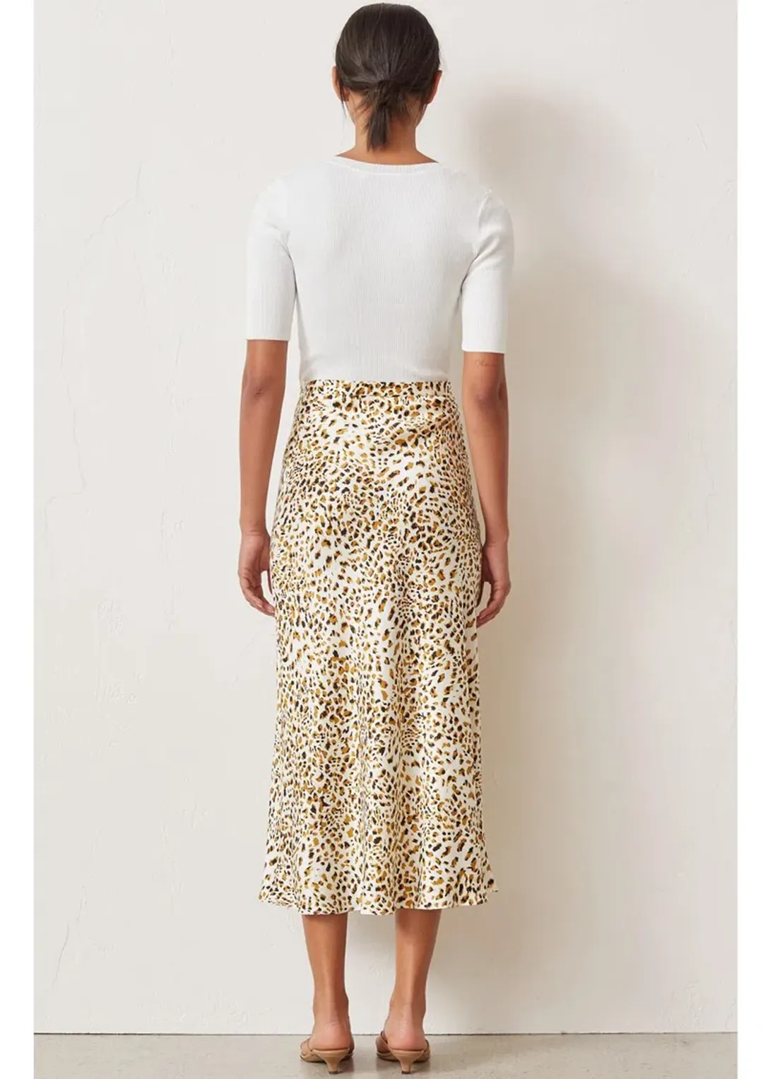 Bec & Bridge Catalonia Midi Skirt Leopard Print Size 10 for rent on The Volte - main image