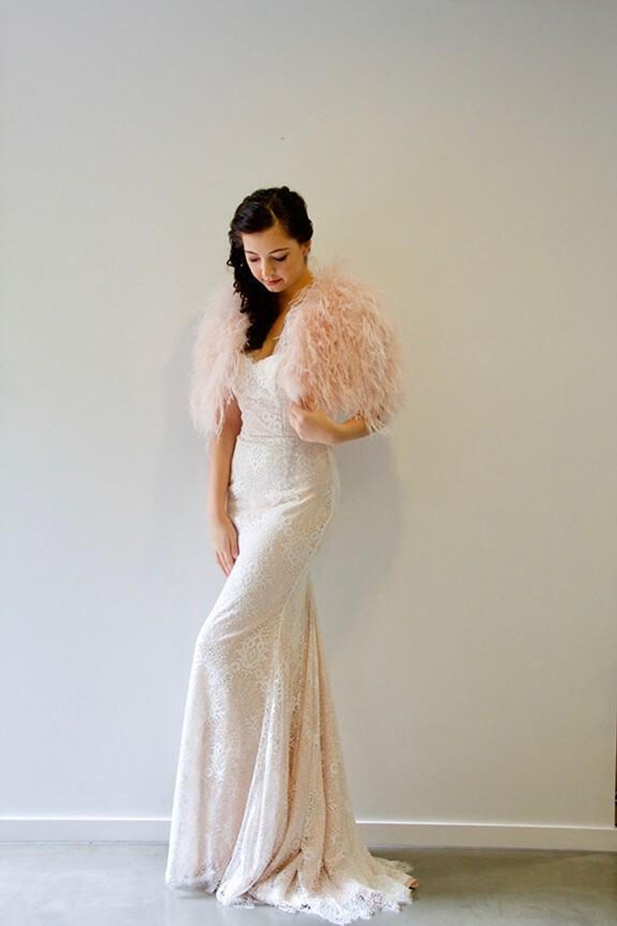 When Freddie Met Lilly Ostrich Bolero Blush One Size - Image 1