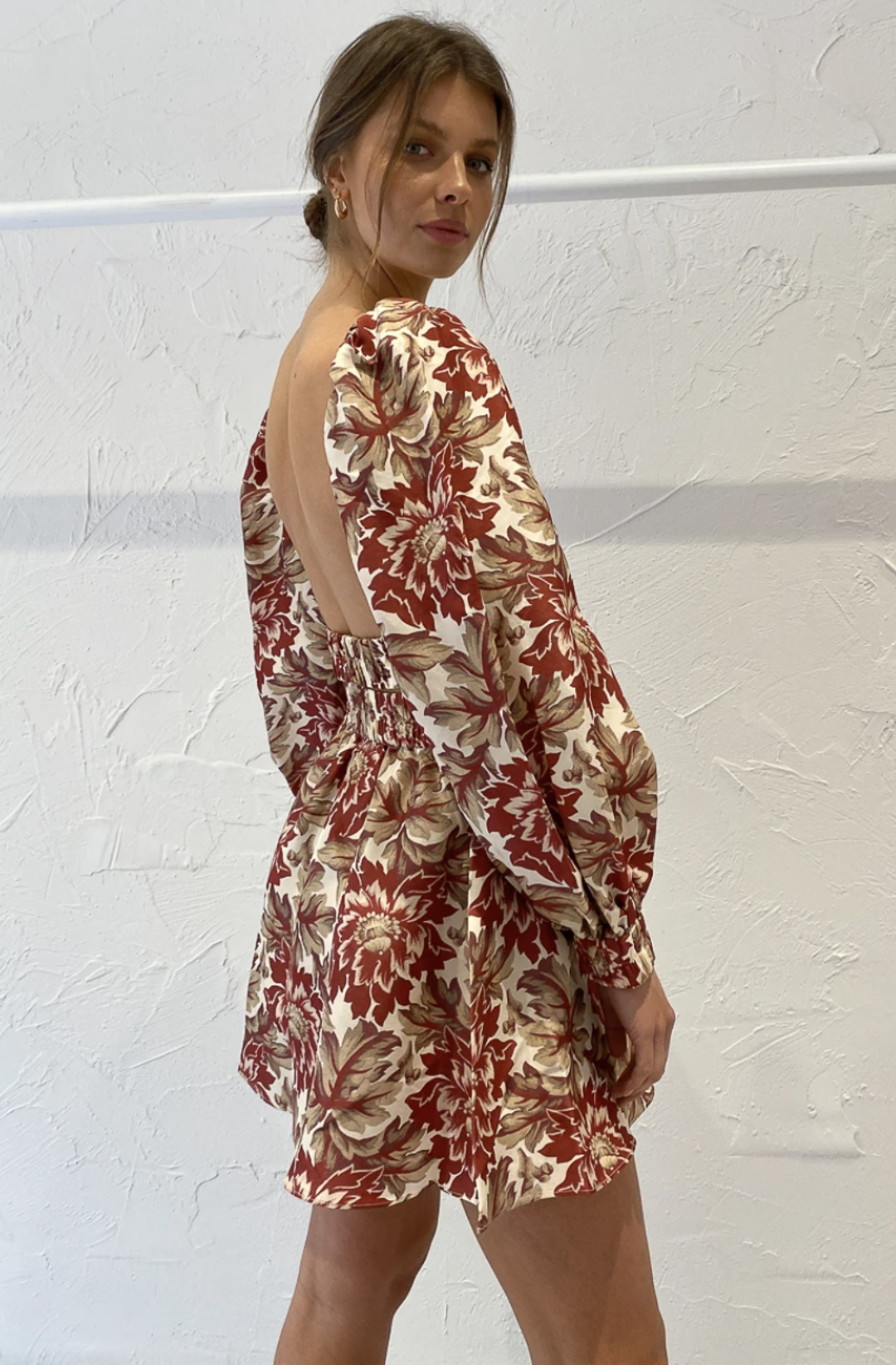 Sir The Label Open Back Top with Skirt Mini Red Floral Size 1 | AU 8 for rent on The Volte - main image