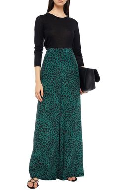 Zimmerman Silk Wide Leg Pant Green Size 0 / AU 8 for rent on The Volte - image 1