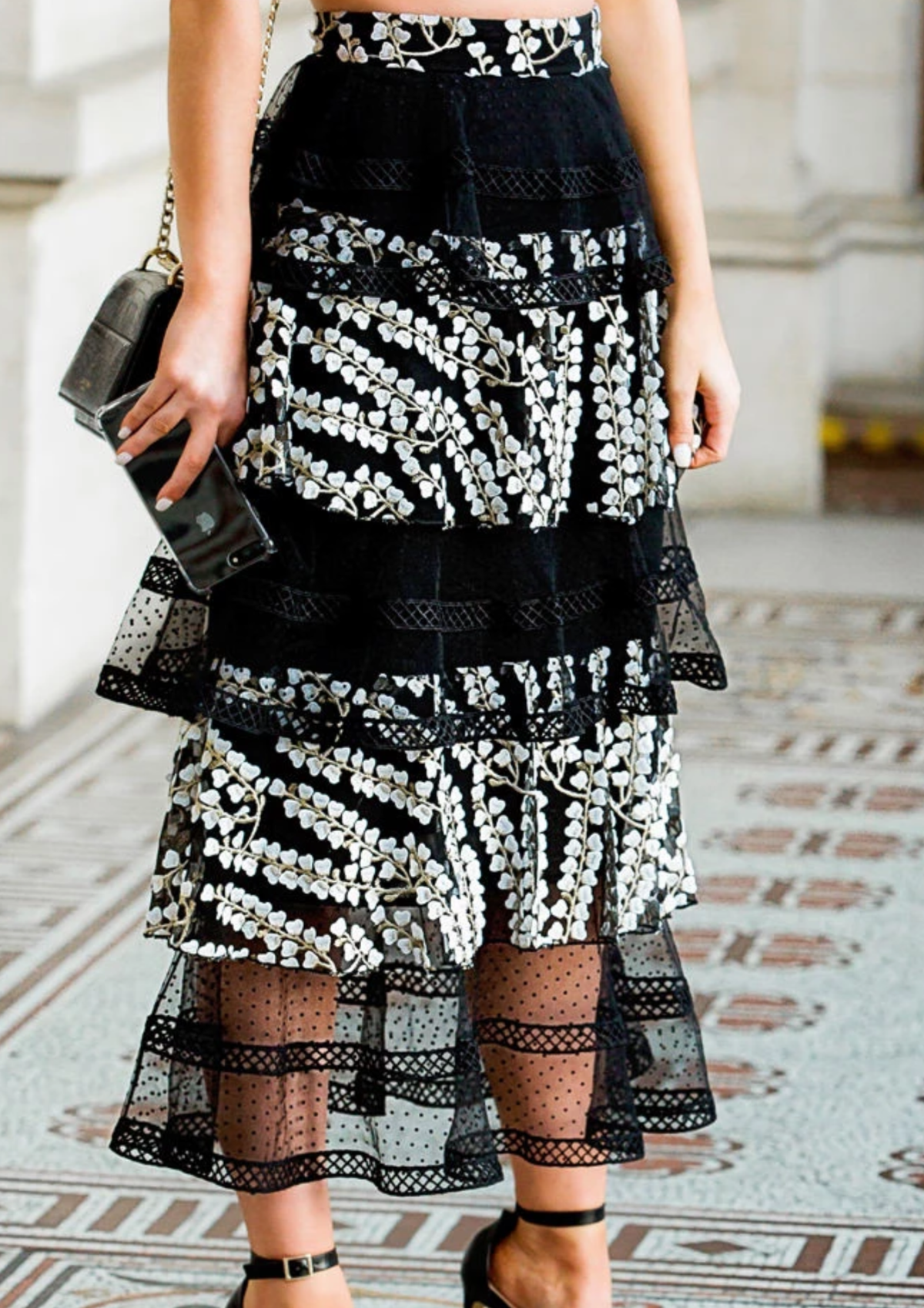 Mossman Night Blossom Skirt Print Size 8 - Image 3