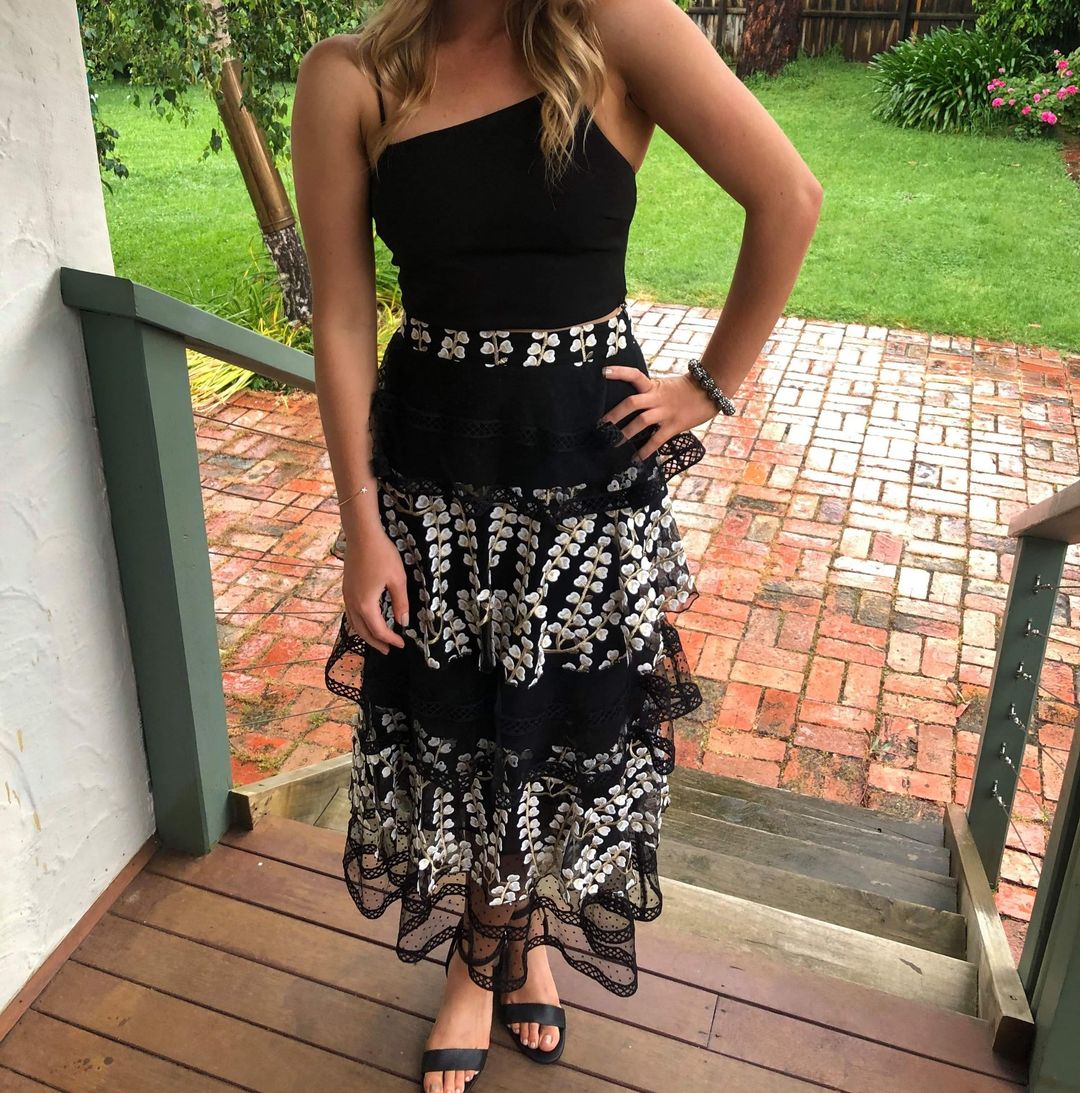 Mossman Night Blossom Skirt Print Size 8 for rent on The Volte - main image